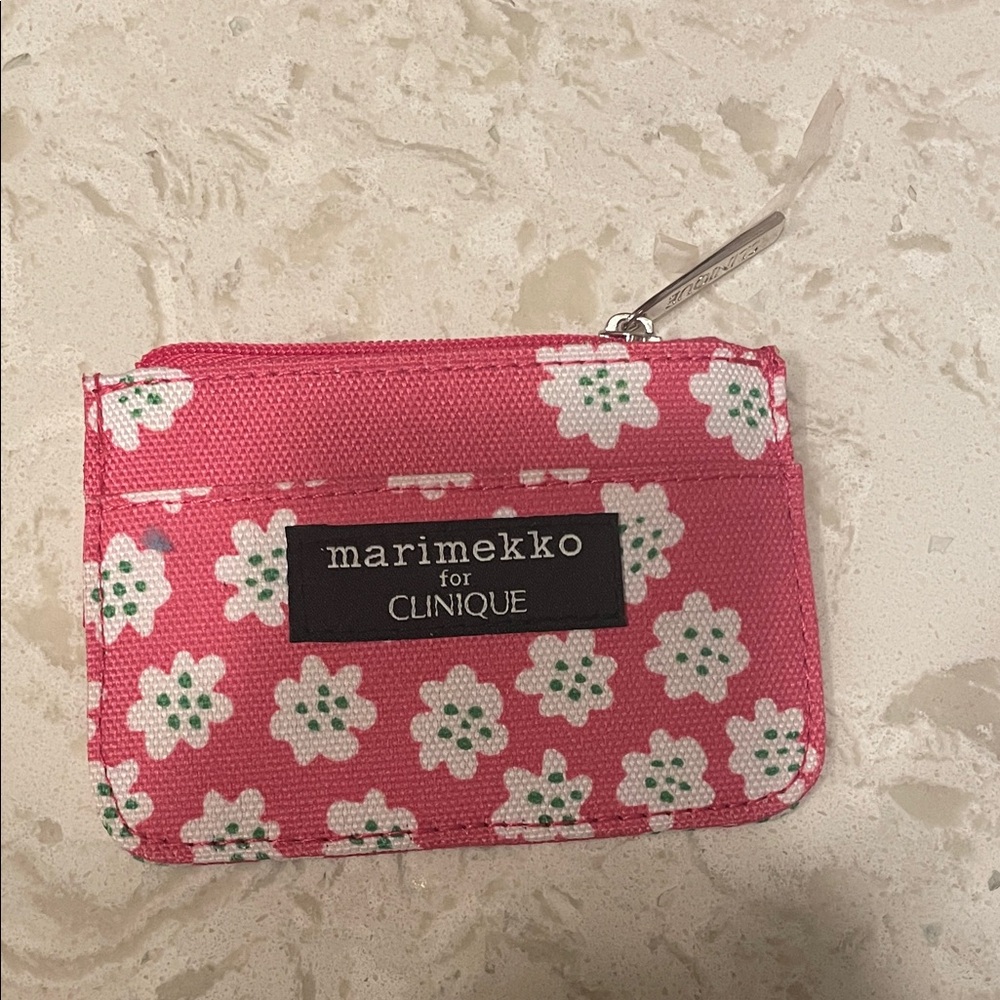 Clinique Pink Floral Pouch